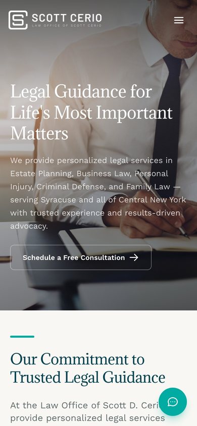 Law Offices of Scott D. Cerio on a phone