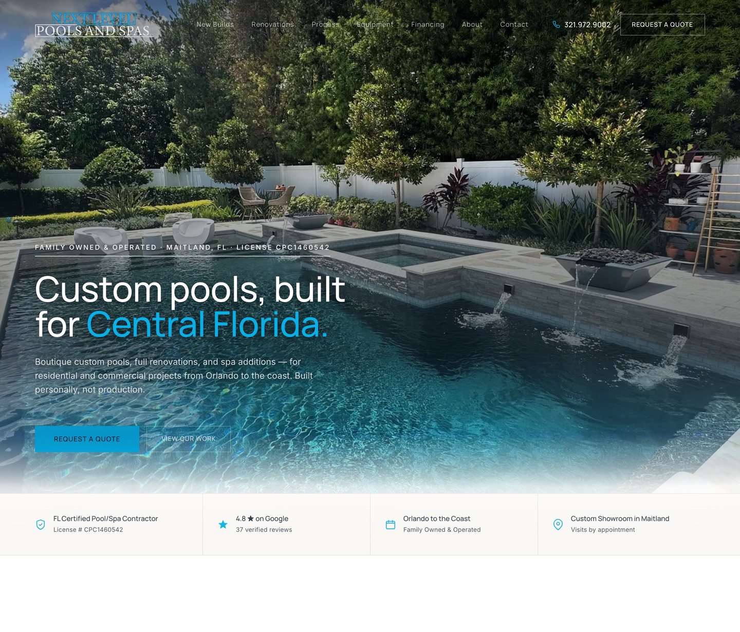 Next Level Pools — built by 3engines