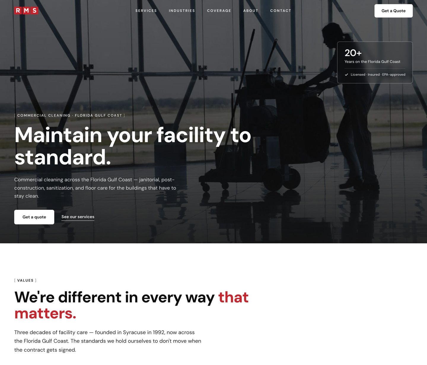 RMS Clean — built by 3engines